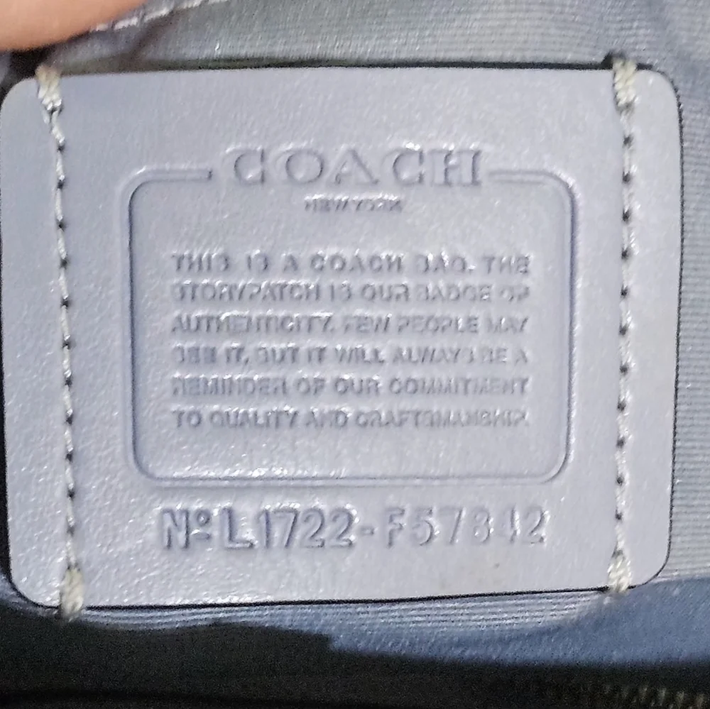 Coach Tan and Gray Signature Tote - Picture 4 of 8